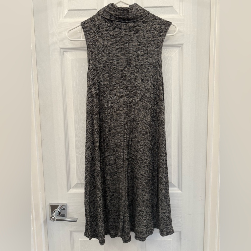 Forever 21 Gray A-line Mock Neck Midi Dress